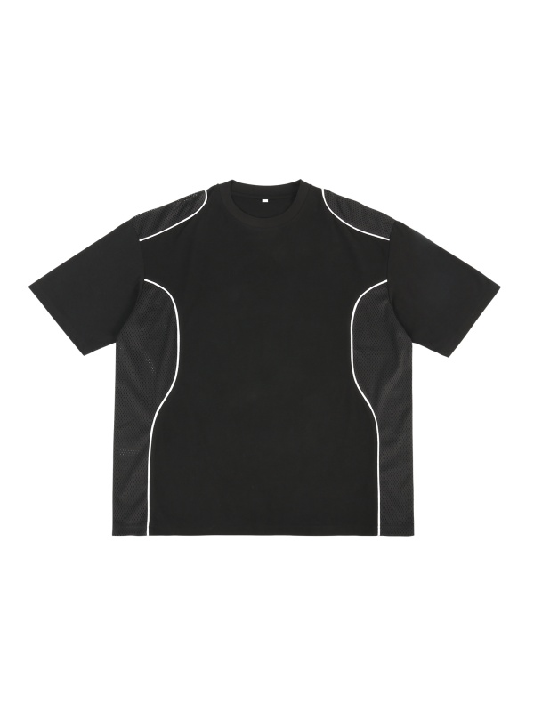Contrast Piped Panel T-Shirt #RT0018 | TAPSTITCH